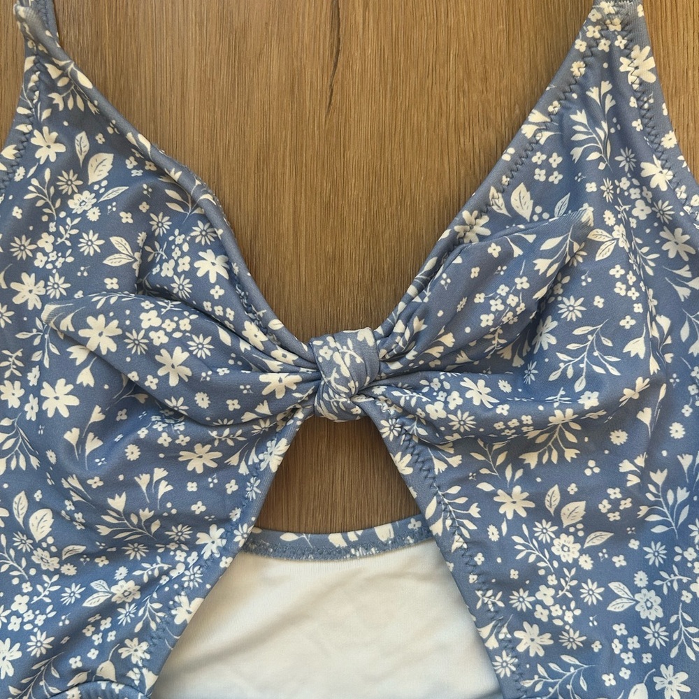 Blue Floral Swimsuit - Picture 3 of 3